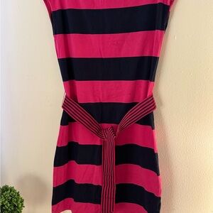 Pink and Black Striped Dress